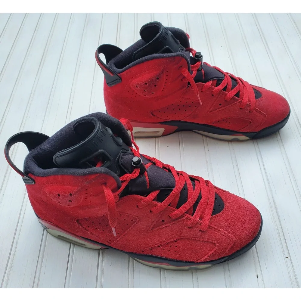 Air Jordan 6 Retro Toro Bravo Varsity Red Suede CT8529-600 Mens Size 11